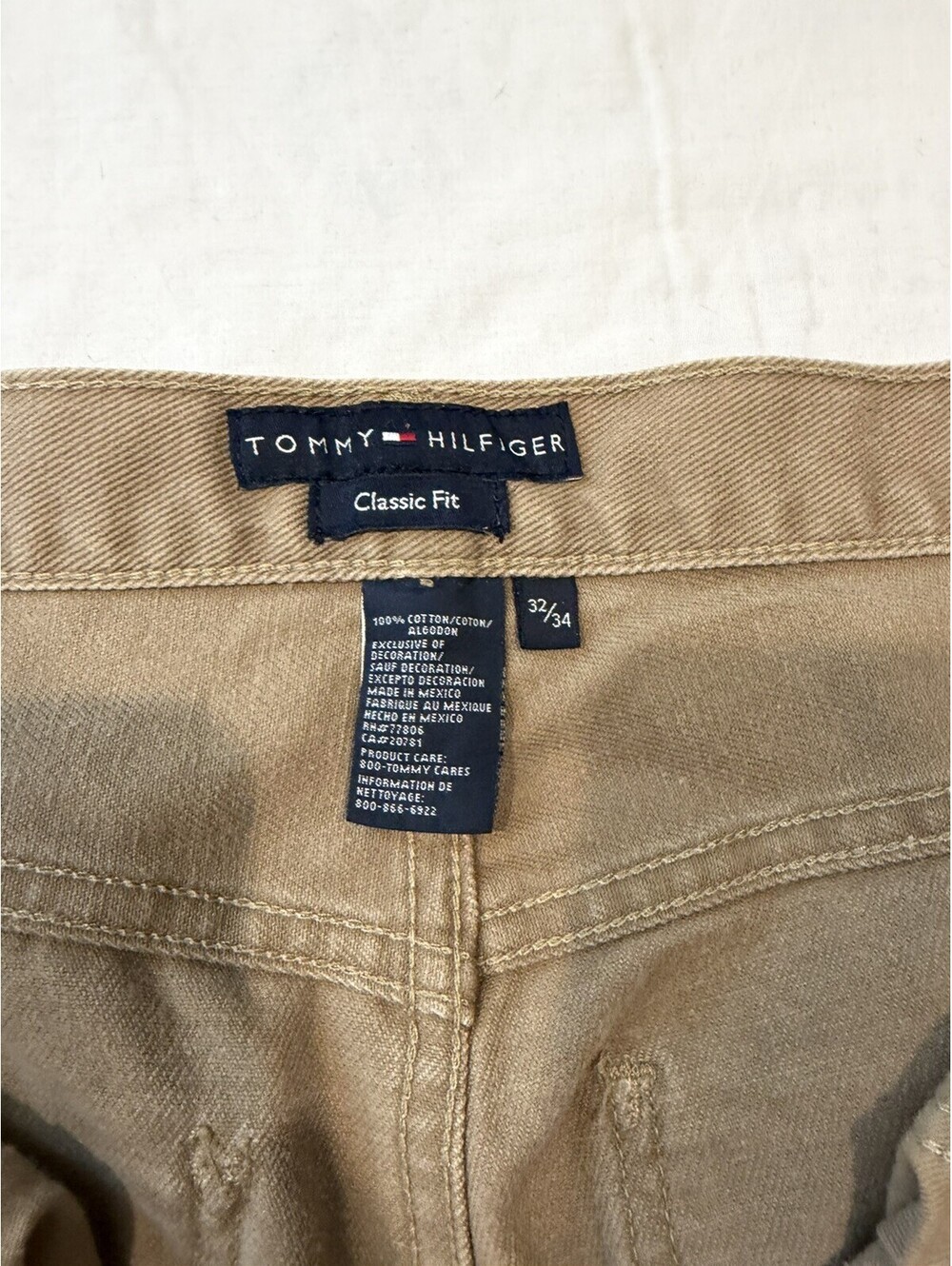 Y2K Tommy Hilfiger Classic Fit Khaki Jeans 32x34